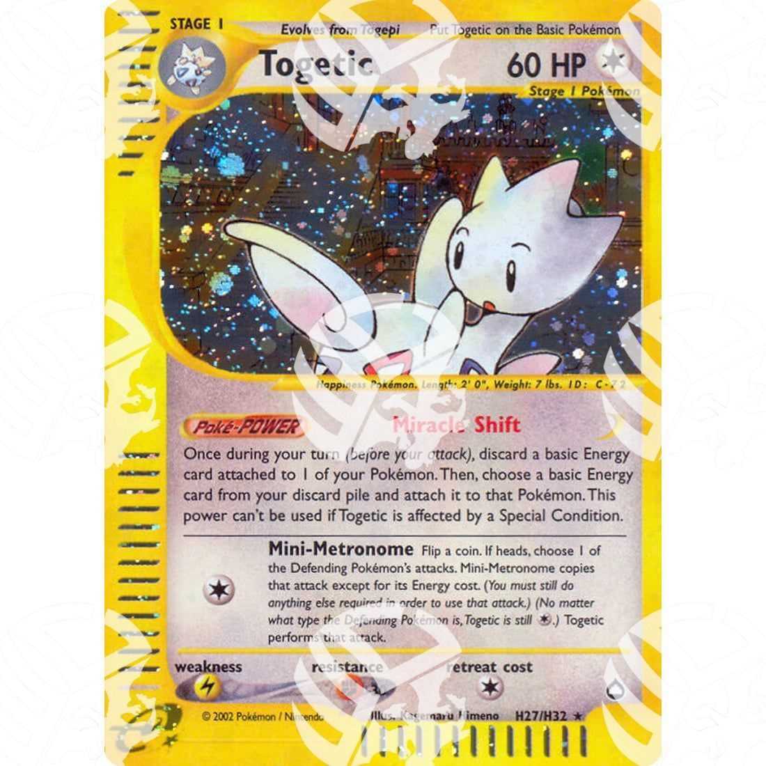 Aquapolis - Togetic - Holo Rare H27/H32 - Warcard - Aquapolis - Togetic - Holo Rare H27/H32 i prezzi più bassi sul mercato, solo da www.warcardshop.com! Carte singole, box, buste e mazzi.