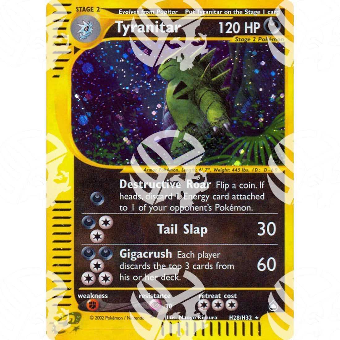 Aquapolis - Tyranitar - Holo Rare H28/H32 - Warcard - Aquapolis - Tyranitar - Holo Rare H28/H32 i prezzi più bassi sul mercato, solo da www.warcardshop.com! Carte singole, box, buste e mazzi.