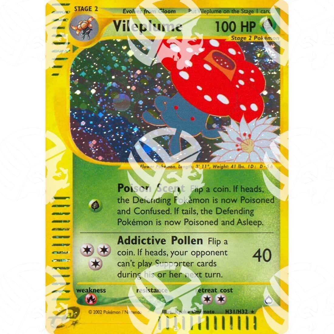 Aquapolis - Vileplume - Holo Rare H31/H32 - Warcard - Aquapolis - Vileplume - Holo Rare H31/H32 i prezzi più bassi sul mercato, solo da www.warcardshop.com! Carte singole, box, buste e mazzi.