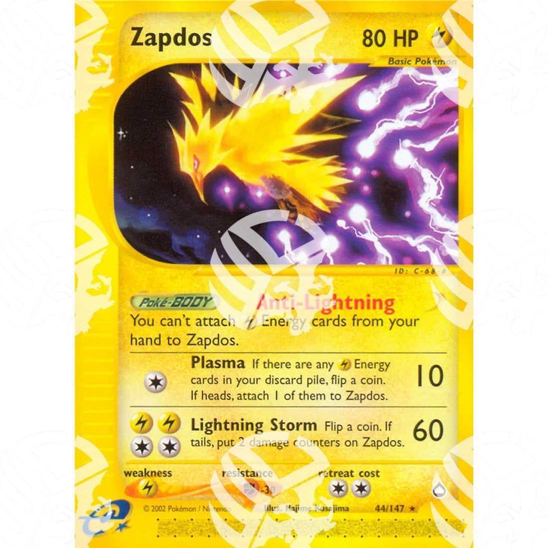 Aquapolis - Zapdos - 44/147 - Warcard - Aquapolis - Zapdos - 44/147 i prezzi più bassi sul mercato, solo da www.warcardshop.com! Carte singole, box, buste e mazzi.