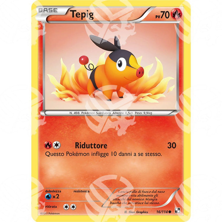 Nero e Bianco - Tepig - 16/114 - Warcard - Nero e Bianco - Tepig - 16/114 i prezzi più bassi sul mercato, solo da www.warcardshop.com! Carte singole, box, buste e mazzi.