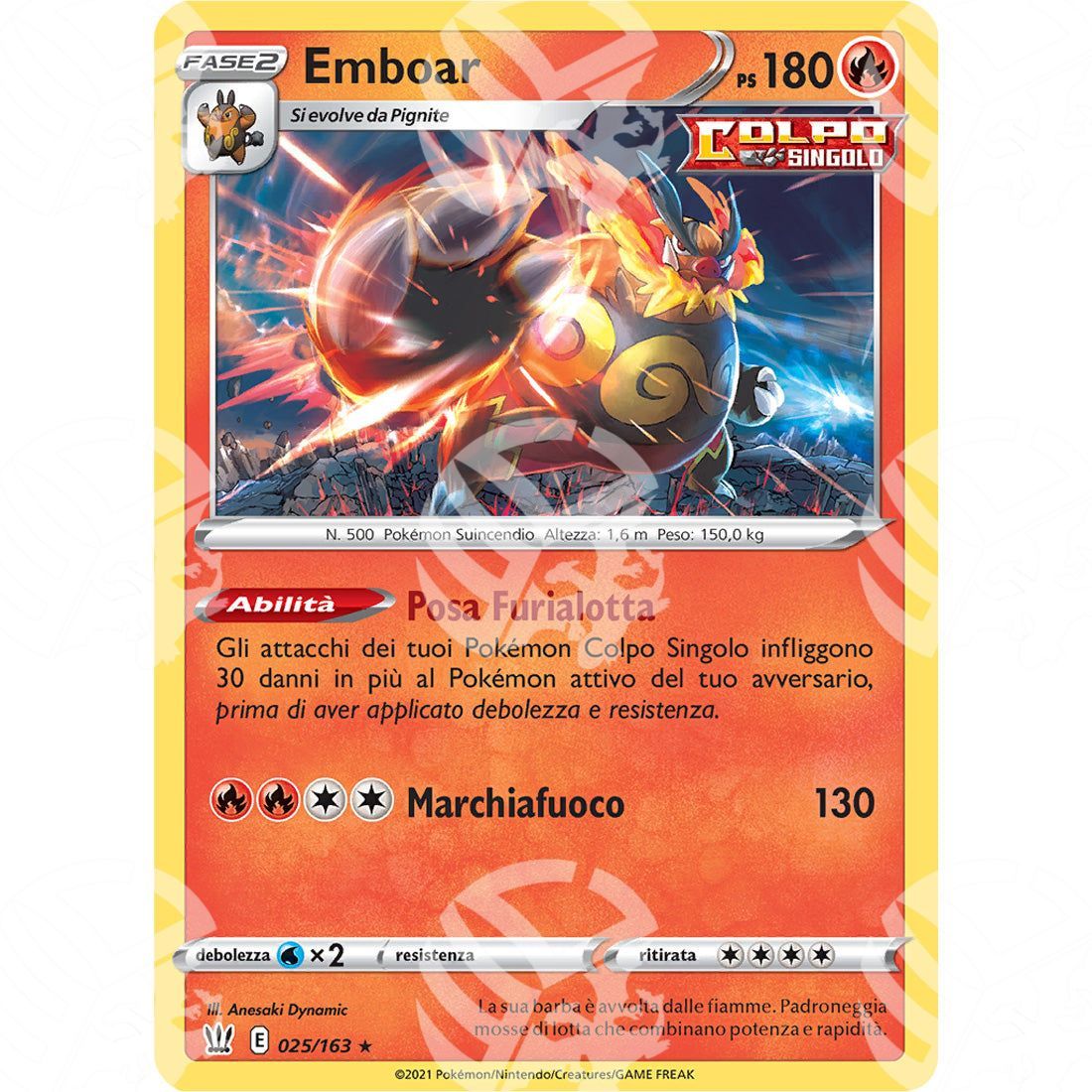 Stili di Lotta - Emboar - Holo Rare 25/163 - Warcard - Stili di Lotta - Emboar - Holo Rare 25/163 i prezzi più bassi sul mercato, solo da www.warcardshop.com! Carte singole, box, buste e mazzi.