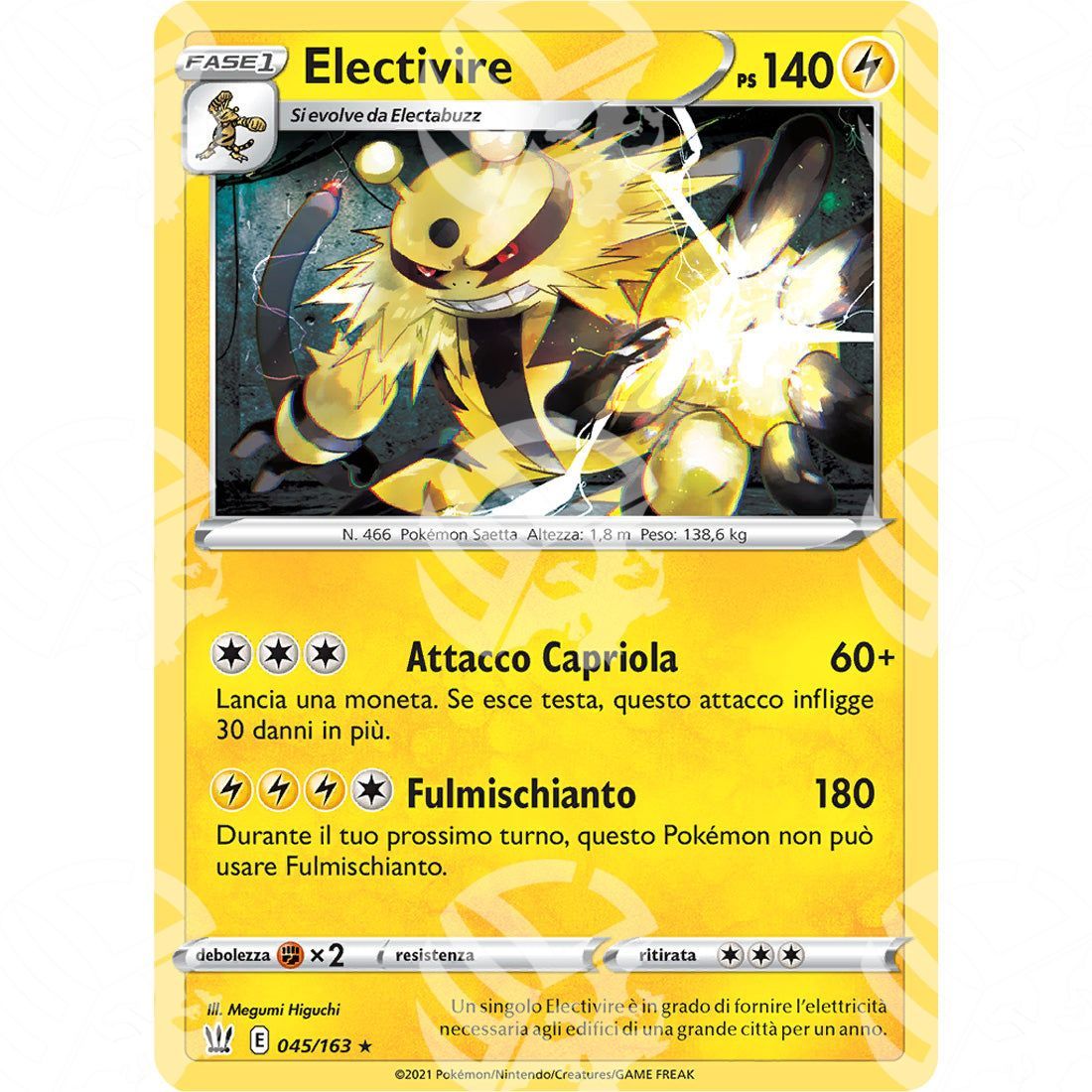 Stili di Lotta - Electivire - 45/163 - Warcard - Stili di Lotta - Electivire - 45/163 i prezzi più bassi sul mercato, solo da www.warcardshop.com! Carte singole, box, buste e mazzi.