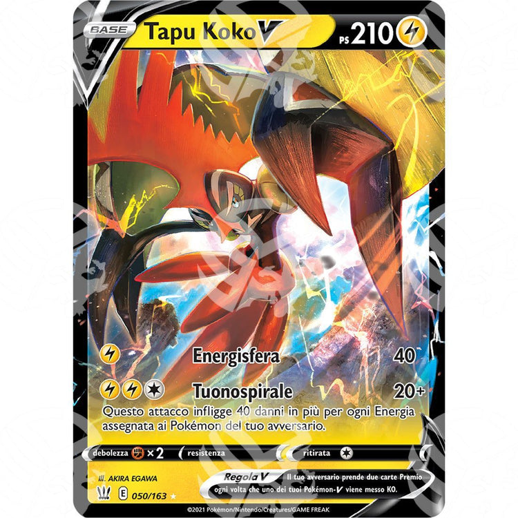 Stili di Lotta - Tapu Koko V - 50/163 - Warcard - Stili di Lotta - Tapu Koko V - 50/163 i prezzi più bassi sul mercato, solo da www.warcardshop.com! Carte singole, box, buste e mazzi.