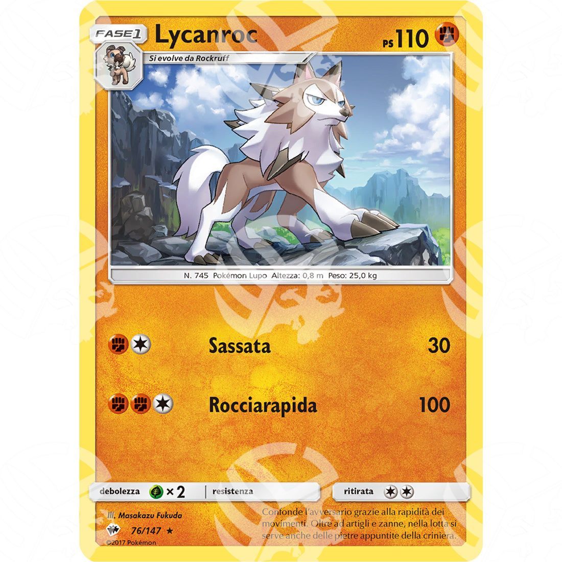 Ombre Infuocate - Lycanroc - 76/147 - Warcard - Ombre Infuocate - Lycanroc - 76/147 i prezzi più bassi sul mercato, solo da www.warcardshop.com! Carte singole, box, buste e mazzi.