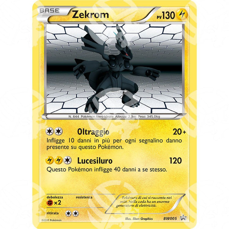 Black Star Promos - BW - Zekrom - Holo Promo BW005 - Warcard - Black Star Promos - BW - Zekrom - Holo Promo BW005 i prezzi più bassi sul mercato, solo da www.warcardshop.com! Carte singole, box, buste e mazzi.