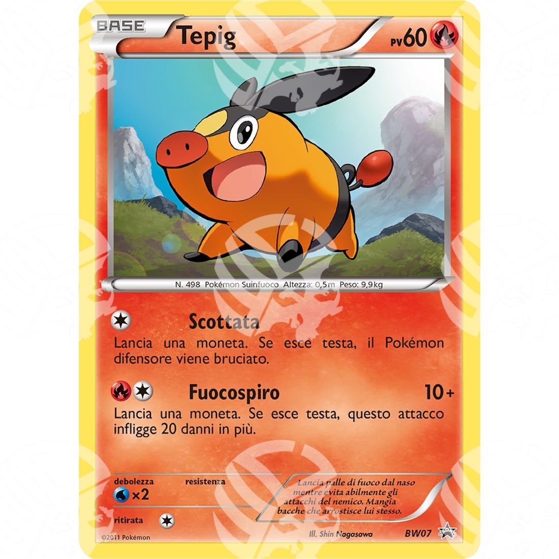 Black Star Promos - BW - Tepig - Holo Promo BW07 - Warcard - Black Star Promos - BW - Tepig - Holo Promo BW07 i prezzi più bassi sul mercato, solo da www.warcardshop.com! Carte singole, box, buste e mazzi.