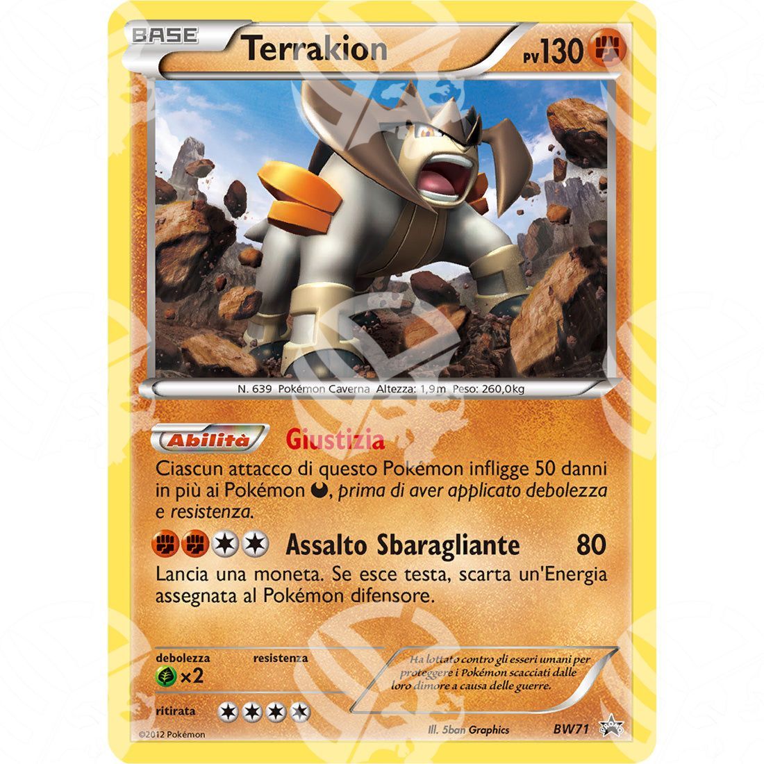 Black Star Promos - BW - Terrakion - Holo Promo BW71 - Warcard - Black Star Promos - BW - Terrakion - Holo Promo BW71 i prezzi più bassi sul mercato, solo da www.warcardshop.com! Carte singole, box, buste e mazzi.