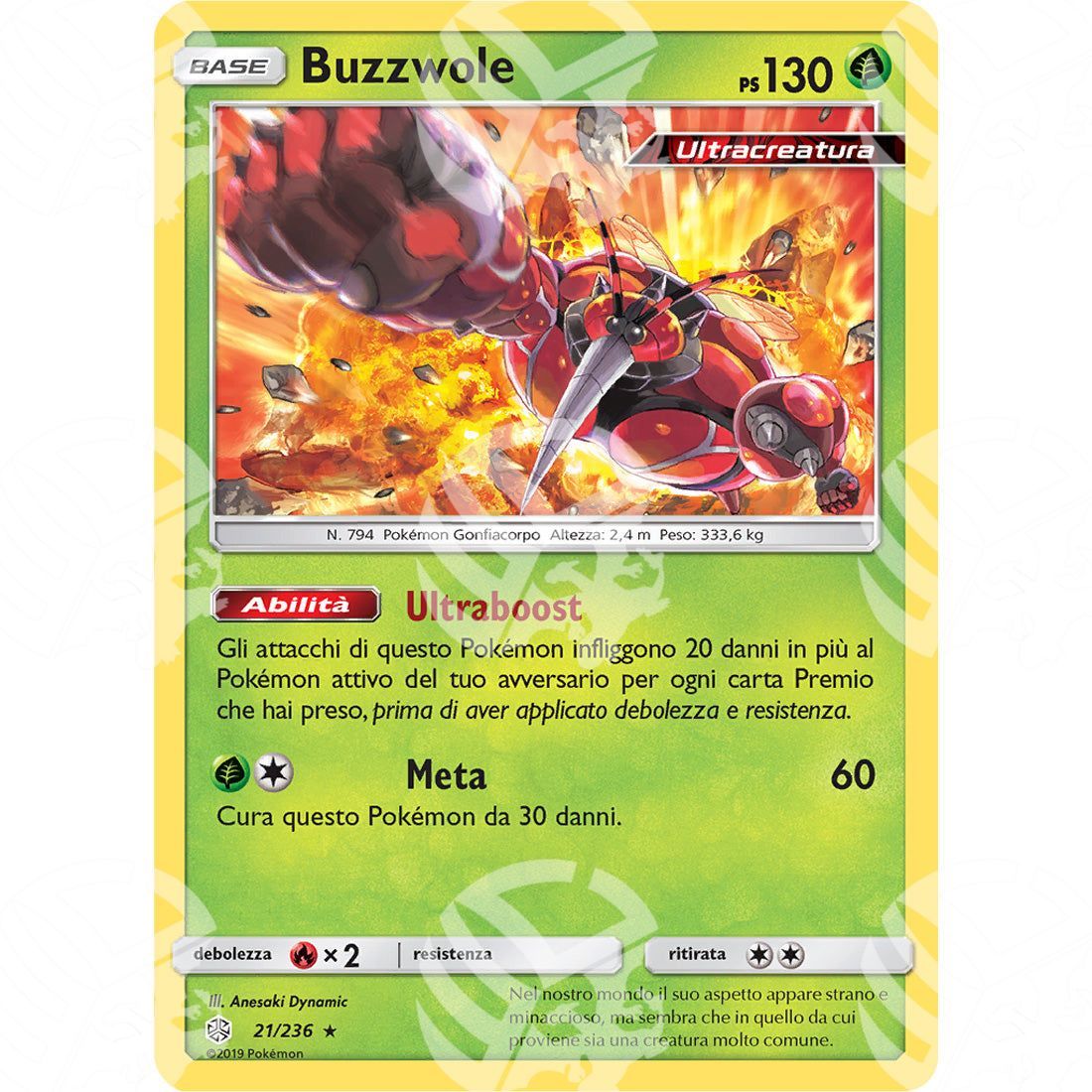 Eclissi Cosmica - Buzzwole - Holo Rare 21/236 - Warcard - Eclissi Cosmica - Buzzwole - Holo Rare 21/236 i prezzi più bassi sul mercato, solo da www.warcardshop.com! Carte singole, box, buste e mazzi.