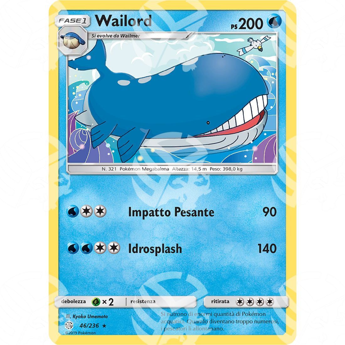 Eclissi Cosmica - Wailord - 46/236 - Warcard - Eclissi Cosmica - Wailord - 46/236 i prezzi più bassi sul mercato, solo da www.warcardshop.com! Carte singole, box, buste e mazzi.