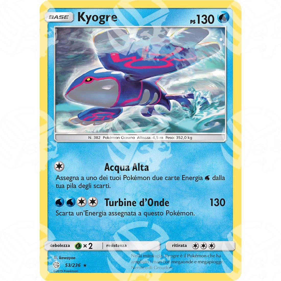 Eclissi Cosmica - Kyogre - 53/236 - Warcard - Eclissi Cosmica - Kyogre - 53/236 i prezzi più bassi sul mercato, solo da www.warcardshop.com! Carte singole, box, buste e mazzi.