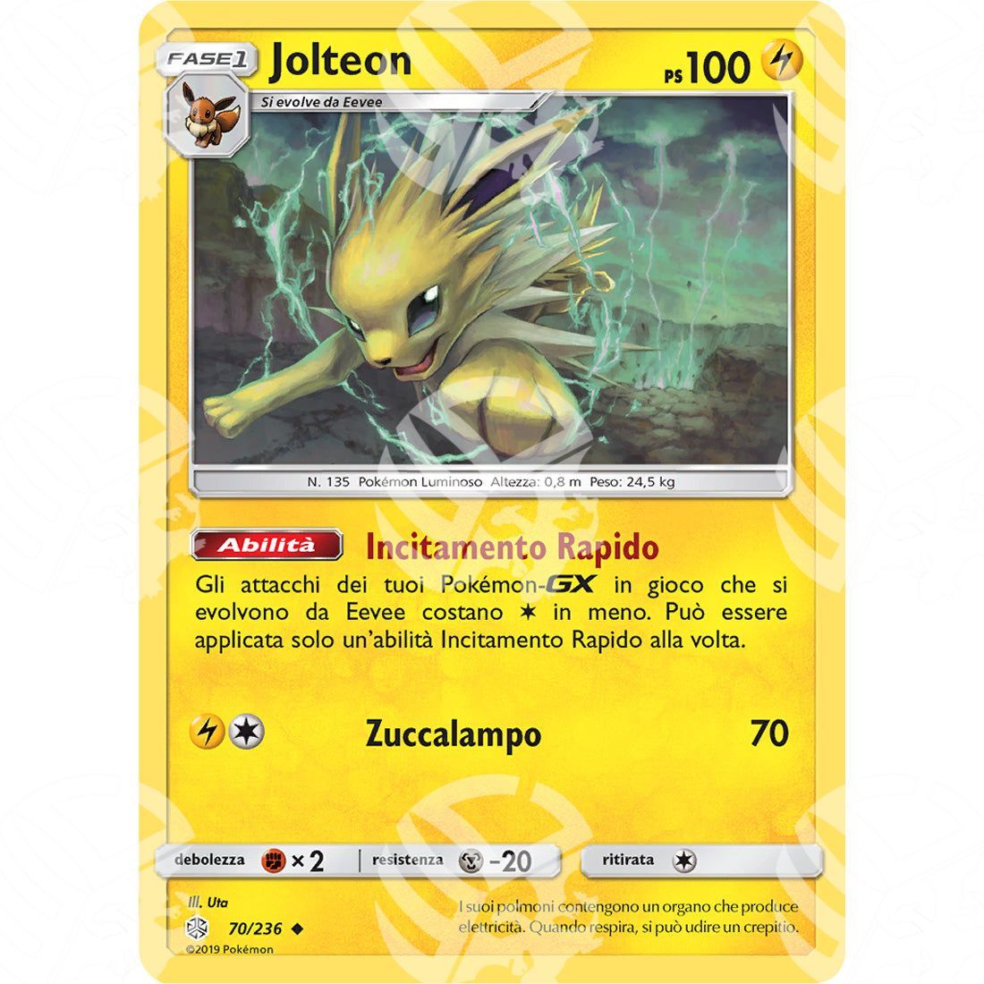 Eclissi Cosmica - Jolteon - 70/236 - Warcard - Eclissi Cosmica - Jolteon - 70/236 i prezzi più bassi sul mercato, solo da www.warcardshop.com! Carte singole, box, buste e mazzi.