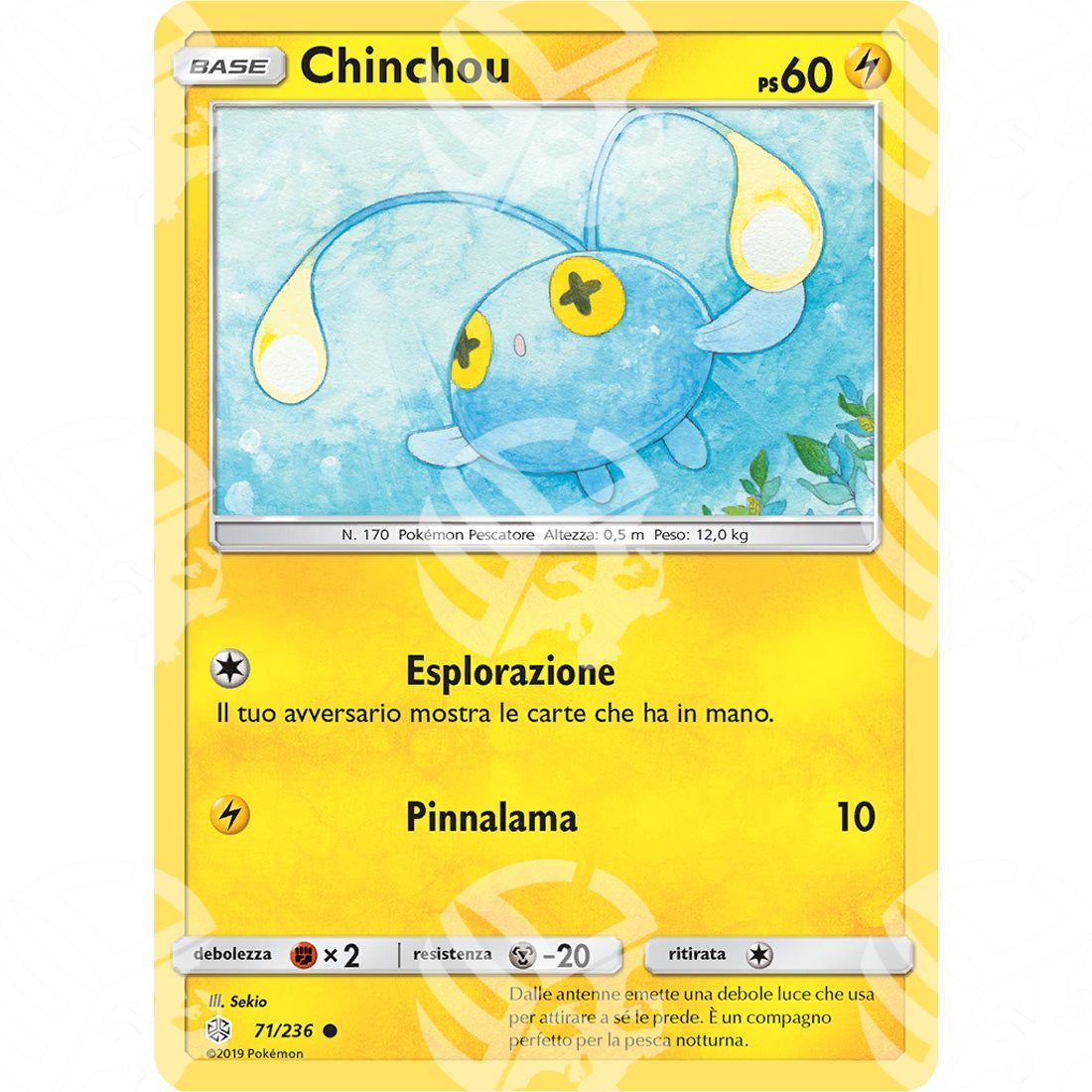 Eclissi Cosmica - Chinchou - 71/236 - Warcard - Eclissi Cosmica - Chinchou - 71/236 i prezzi più bassi sul mercato, solo da www.warcardshop.com! Carte singole, box, buste e mazzi.