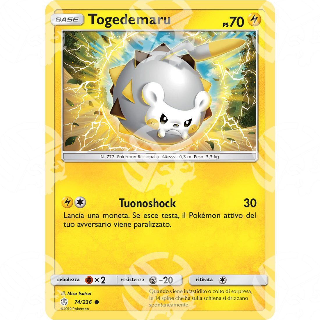 Eclissi Cosmica - Togedemaru - 74/236 - Warcard - Eclissi Cosmica - Togedemaru - 74/236 i prezzi più bassi sul mercato, solo da www.warcardshop.com! Carte singole, box, buste e mazzi.