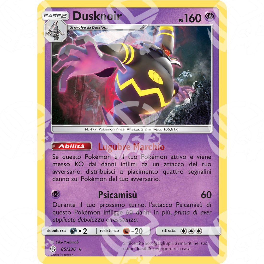 Eclissi Cosmica - Dusknoir - Holo Rare 85/236 - Warcard - Eclissi Cosmica - Dusknoir - Holo Rare 85/236 i prezzi più bassi sul mercato, solo da www.warcardshop.com! Carte singole, box, buste e mazzi.