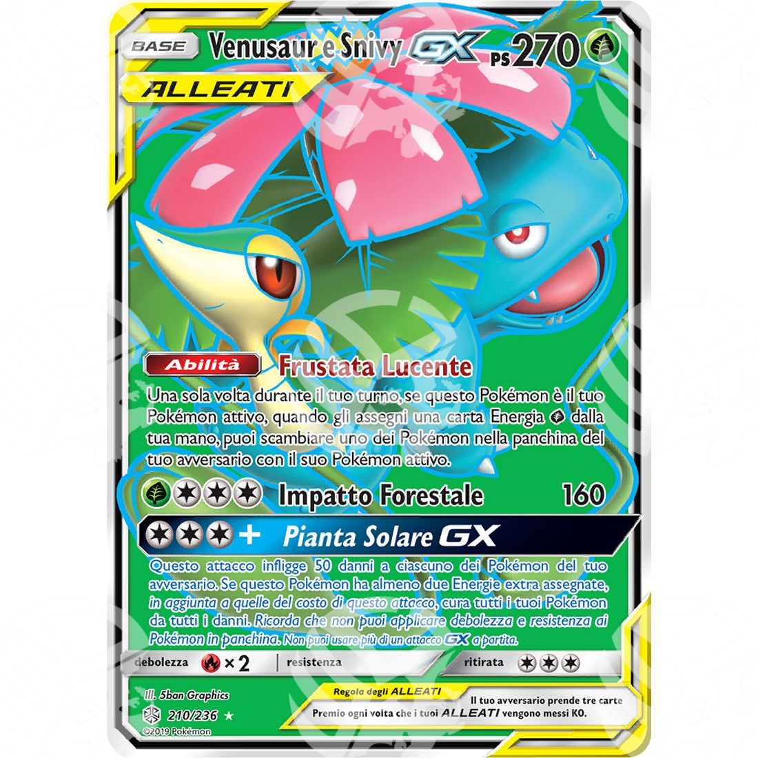 Eclissi Cosmica - Venusaur & Snivy GX - Secret Rare 210/236 - Warcard - Eclissi Cosmica - Venusaur & Snivy GX - Secret Rare 210/236 i prezzi più bassi sul mercato, solo da www.warcardshop.com! Carte singole, box, buste e mazzi.