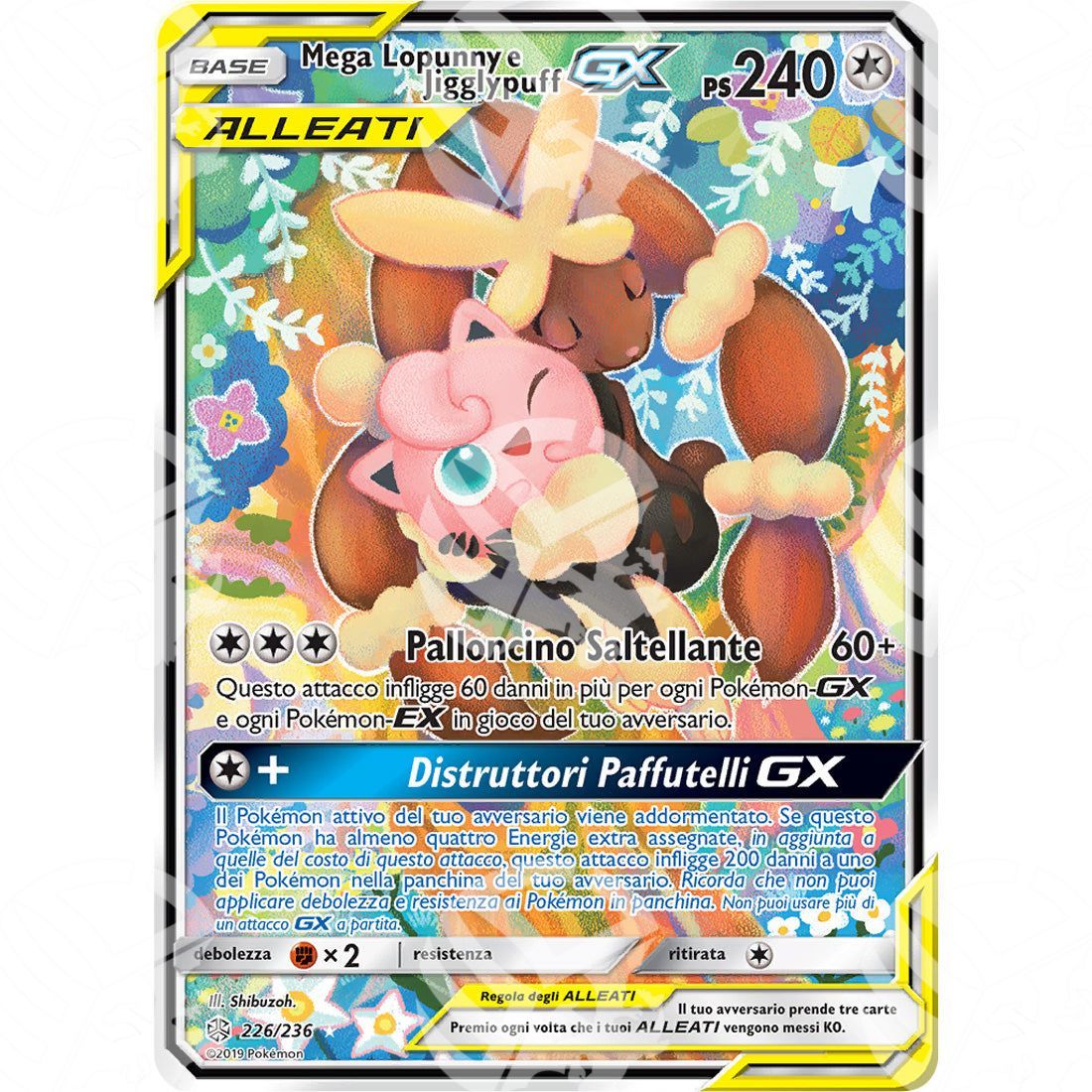 Eclissi Cosmica - Mega Lopunny & Jigglypuff GX - Secret Rare 226/236 - Warcard - Eclissi Cosmica - Mega Lopunny & Jigglypuff GX - Secret Rare 226/236 i prezzi più bassi sul mercato, solo da www.warcardshop.com! Carte singole, box, buste e mazzi.