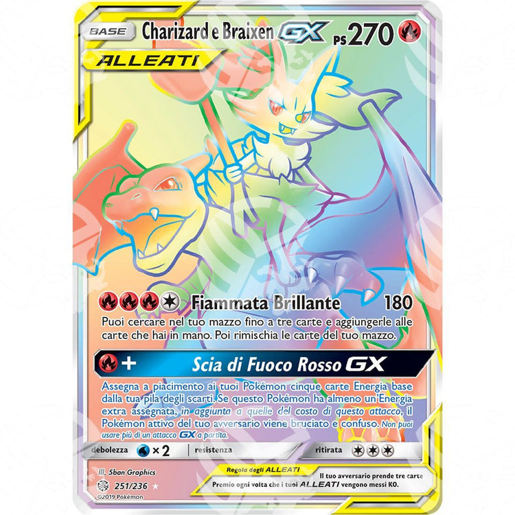 Eclissi Cosmica - Charizard & Braixen GX - Rainbow 251/236 - Warcard - Eclissi Cosmica - Charizard & Braixen GX - Rainbow 251/236 i prezzi più bassi sul mercato, solo da www.warcardshop.com! Carte singole, box, buste e mazzi.