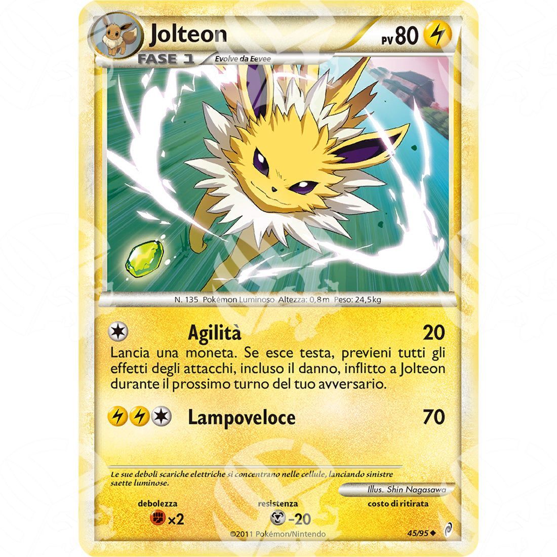 Richiamo delle Leggende - Jolteon - 45/95 - Warcard - Richiamo delle Leggende - Jolteon - 45/95 i prezzi più bassi sul mercato, solo da www.warcardshop.com! Carte singole, box, buste e mazzi.