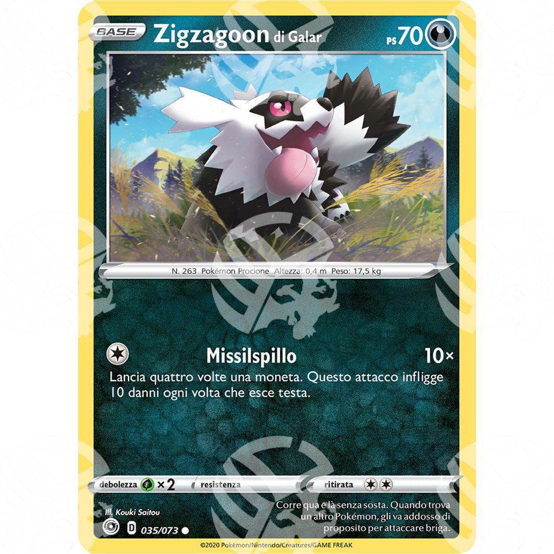 Futuri Campioni - Galarian Zigzagoon - 035/073 - Warcard - Futuri Campioni - Galarian Zigzagoon - 035/073 i prezzi più bassi sul mercato, solo da www.warcardshop.com! Carte singole, box, buste e mazzi.