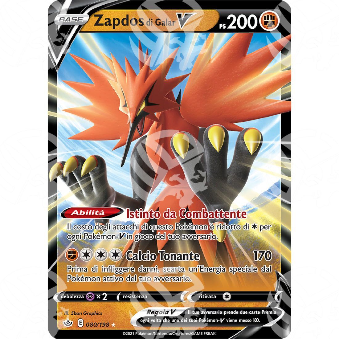 Regno Glaciale - Galarian Zapdos V - 080/198 - Warcard - Regno Glaciale - Galarian Zapdos V - 080/198 i prezzi più bassi sul mercato, solo da www.warcardshop.com! Carte singole, box, buste e mazzi.