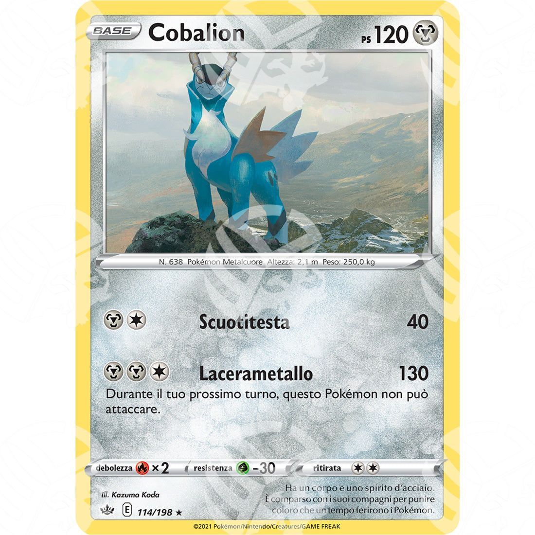 Regno Glaciale - Cobalion - Holo Rare 114/198 - Warcard - Regno Glaciale - Cobalion - Holo Rare 114/198 i prezzi più bassi sul mercato, solo da www.warcardshop.com! Carte singole, box, buste e mazzi.