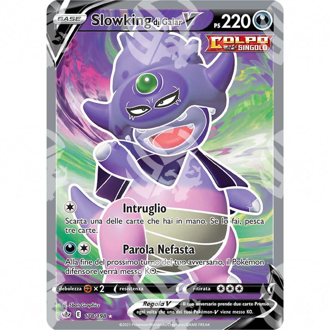 Regno Glaciale - Galarian Slowking V - Ultra Rare 178/198 - Warcard - Regno Glaciale - Galarian Slowking V - Ultra Rare 178/198 i prezzi più bassi sul mercato, solo da www.warcardshop.com! Carte singole, box, buste e mazzi.