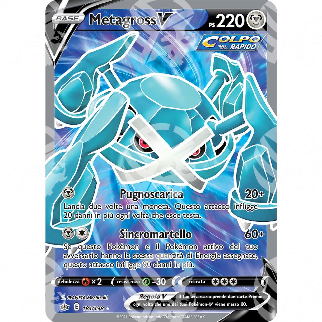 Regno Glaciale - Metagross V - Ultra Rare 180/198 - Warcard - Regno Glaciale - Metagross V - Ultra Rare 180/198 i prezzi più bassi sul mercato, solo da www.warcardshop.com! Carte singole, box, buste e mazzi.