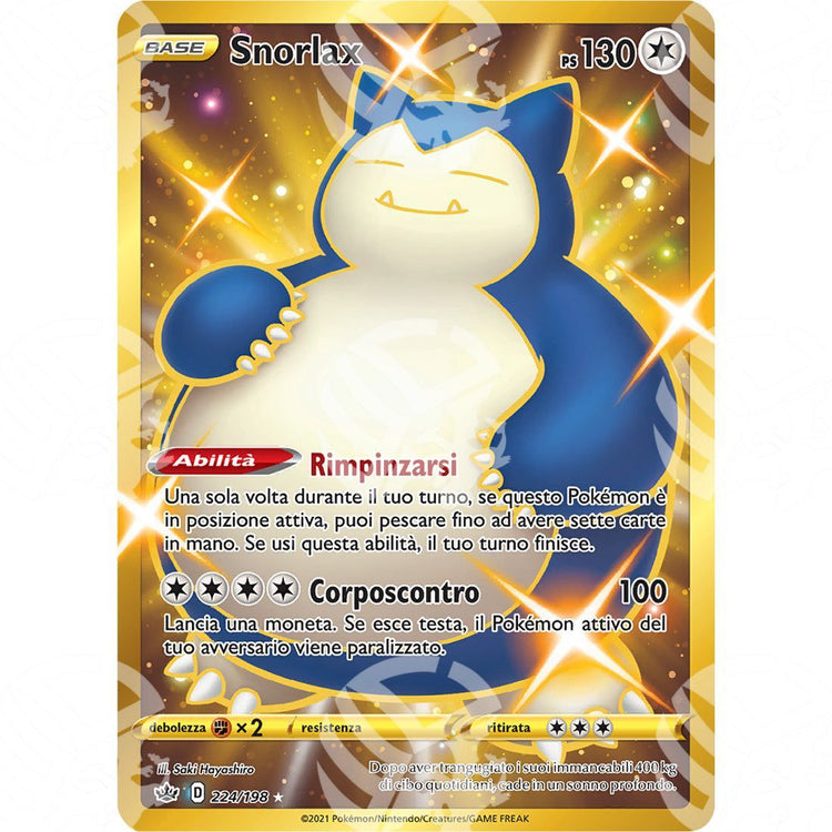 Regno Glaciale - Snorlax - Secret Rare 224/198 - Warcard - Regno Glaciale - Snorlax - Secret Rare 224/198 i prezzi più bassi sul mercato, solo da www.warcardshop.com! Carte singole, box, buste e mazzi.