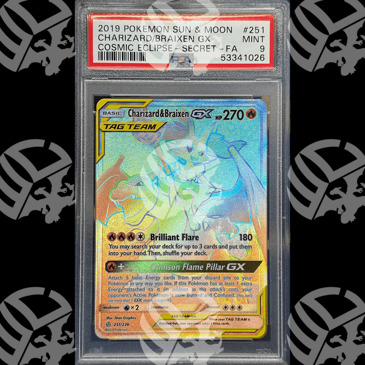 Charizard & Brixen Gx Eclissi Cosmica - 251 - PSA 9 - Warcard - Gradate i prezzi più bassi sul mercato, solo da www.warcardshop.com! Carte singole, box, buste e mazzi.