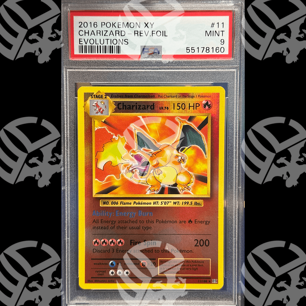 Charizard Reverse Holo Evoluzioni - 011 - PSA 9 - Warcard - Gradate i prezzi più bassi sul mercato, solo da www.warcardshop.com! Carte singole, box, buste e mazzi.