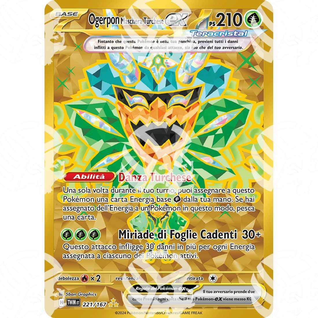 Crepuscolo Mascherato - Teal Mask Ogerpon ex - Gold Secret Rare | 221/167 - Warcard - Crepuscolo Mascherato - Teal Mask Ogerpon ex - Gold Secret Rare | 221/167 i prezzi più bassi sul mercato, solo da www.warcardshop.com! Carte singole, box, buste e mazzi.