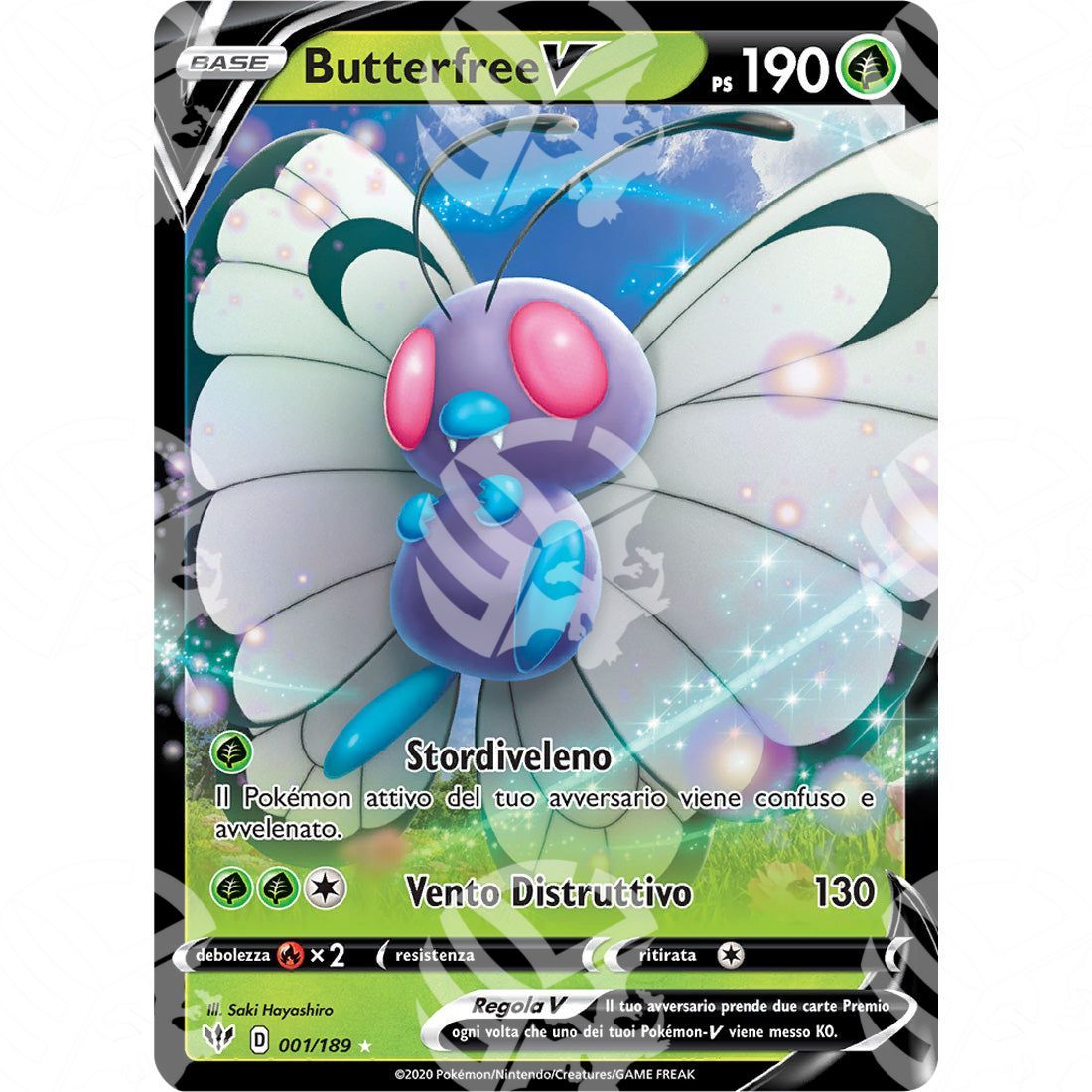 Fiamme Oscure - Butterfree V - 001/189 - Warcard - Fiamme Oscure - Butterfree V - 001/189 i prezzi più bassi sul mercato, solo da www.warcardshop.com! Carte singole, box, buste e mazzi.