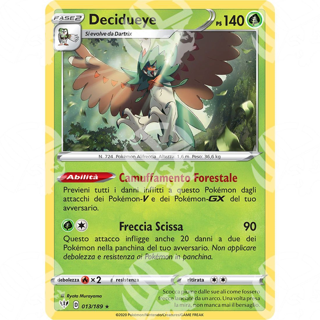 Fiamme Oscure - Decidueye - Holo Rare 013/189 - Warcard - Fiamme Oscure - Decidueye - Holo Rare 013/189 i prezzi più bassi sul mercato, solo da www.warcardshop.com! Carte singole, box, buste e mazzi.