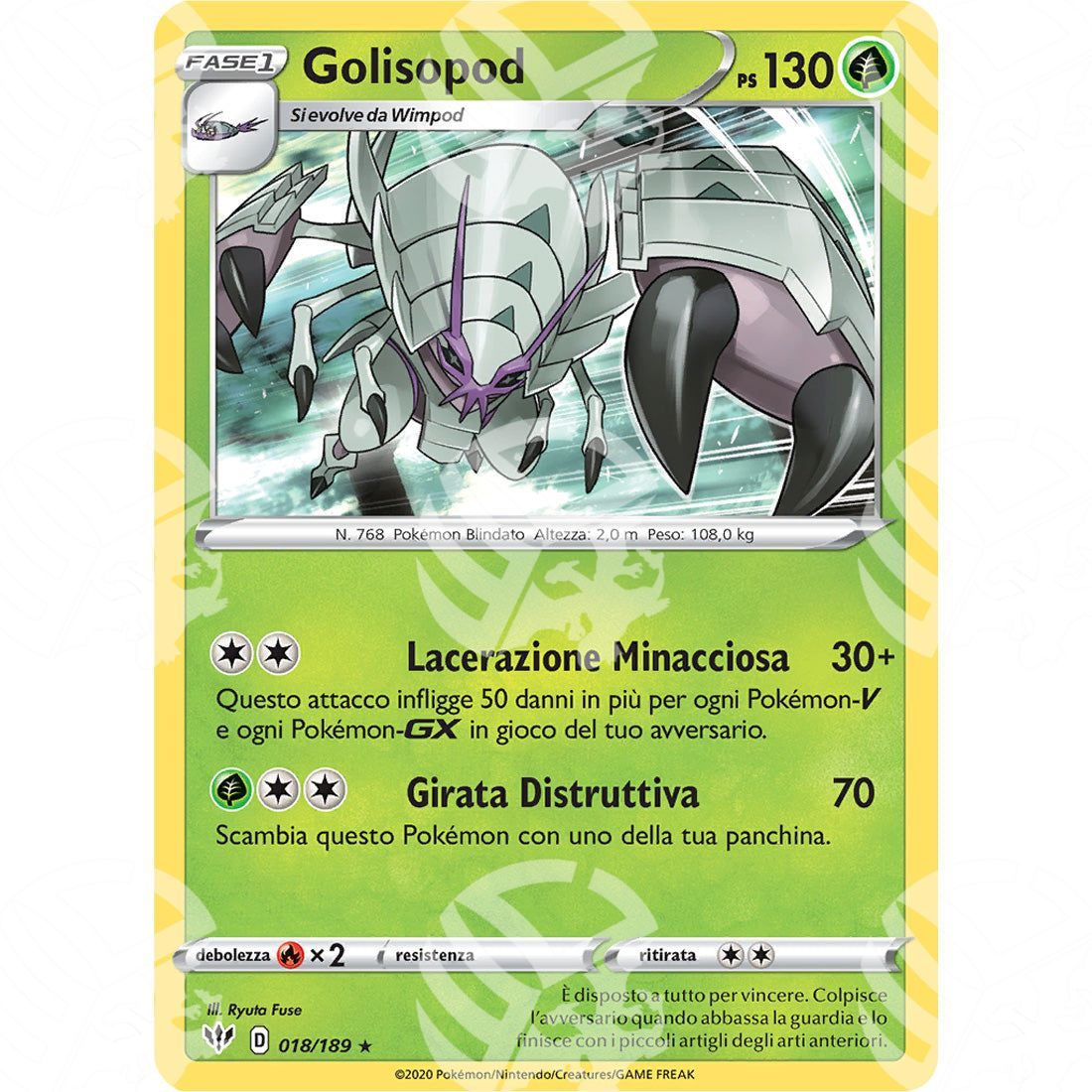 Fiamme Oscure - Golisopod - Holo Rare 018/189 - Warcard - Fiamme Oscure - Golisopod - Holo Rare 018/189 i prezzi più bassi sul mercato, solo da www.warcardshop.com! Carte singole, box, buste e mazzi.