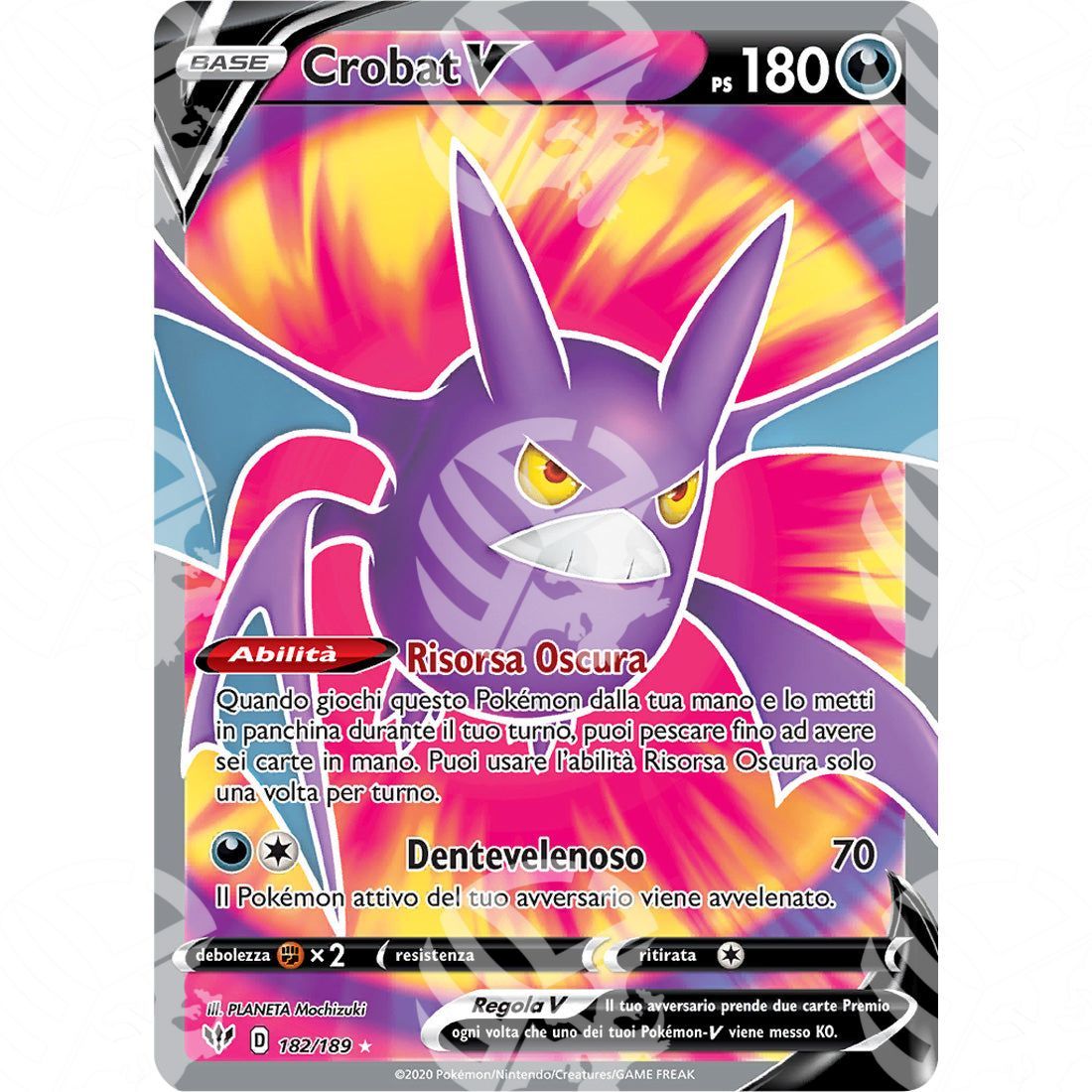 Fiamme Oscure - Crobat V - Ultra Rare 182/189 - Warcard - Fiamme Oscure - Crobat V - Ultra Rare 182/189 i prezzi più bassi sul mercato, solo da www.warcardshop.com! Carte singole, box, buste e mazzi.