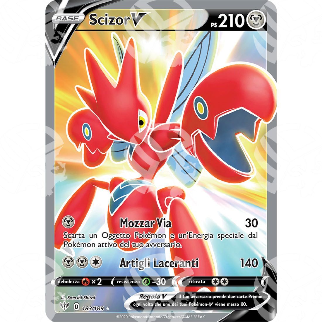 Fiamme Oscure - Scizor V - Ultra Rare 183/189 - Warcard - Fiamme Oscure - Scizor V - Ultra Rare 183/189 i prezzi più bassi sul mercato, solo da www.warcardshop.com! Carte singole, box, buste e mazzi.