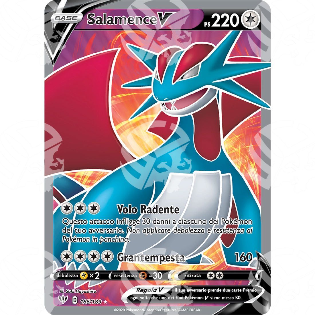 Fiamme Oscure - Salamence V - Ultra Rare 185/189 - Warcard - Fiamme Oscure - Salamence V - Ultra Rare 185/189 i prezzi più bassi sul mercato, solo da www.warcardshop.com! Carte singole, box, buste e mazzi.