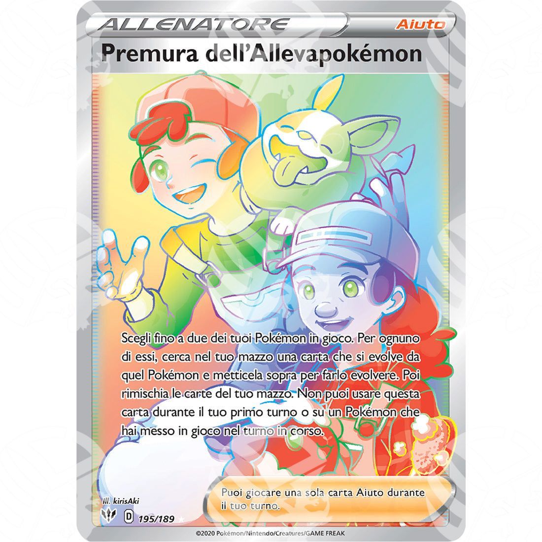 Fiamme Oscure - Pokemon Breeder's Nurturing - Rainbow 195/189 - Warcard - Fiamme Oscure - Pokemon Breeder's Nurturing - Rainbow 195/189 i prezzi più bassi sul mercato, solo da www.warcardshop.com! Carte singole, box, buste e mazzi.