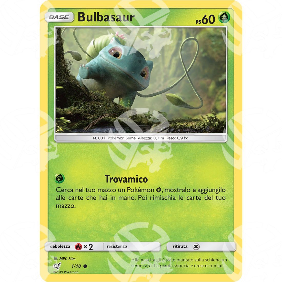 Detective Pikachu - Bulbasaur - Holo Promo 1/18 - Warcard - Detective Pikachu - Bulbasaur - Holo Promo 1/18 i prezzi più bassi sul mercato, solo da www.warcardshop.com! Carte singole, box, buste e mazzi.