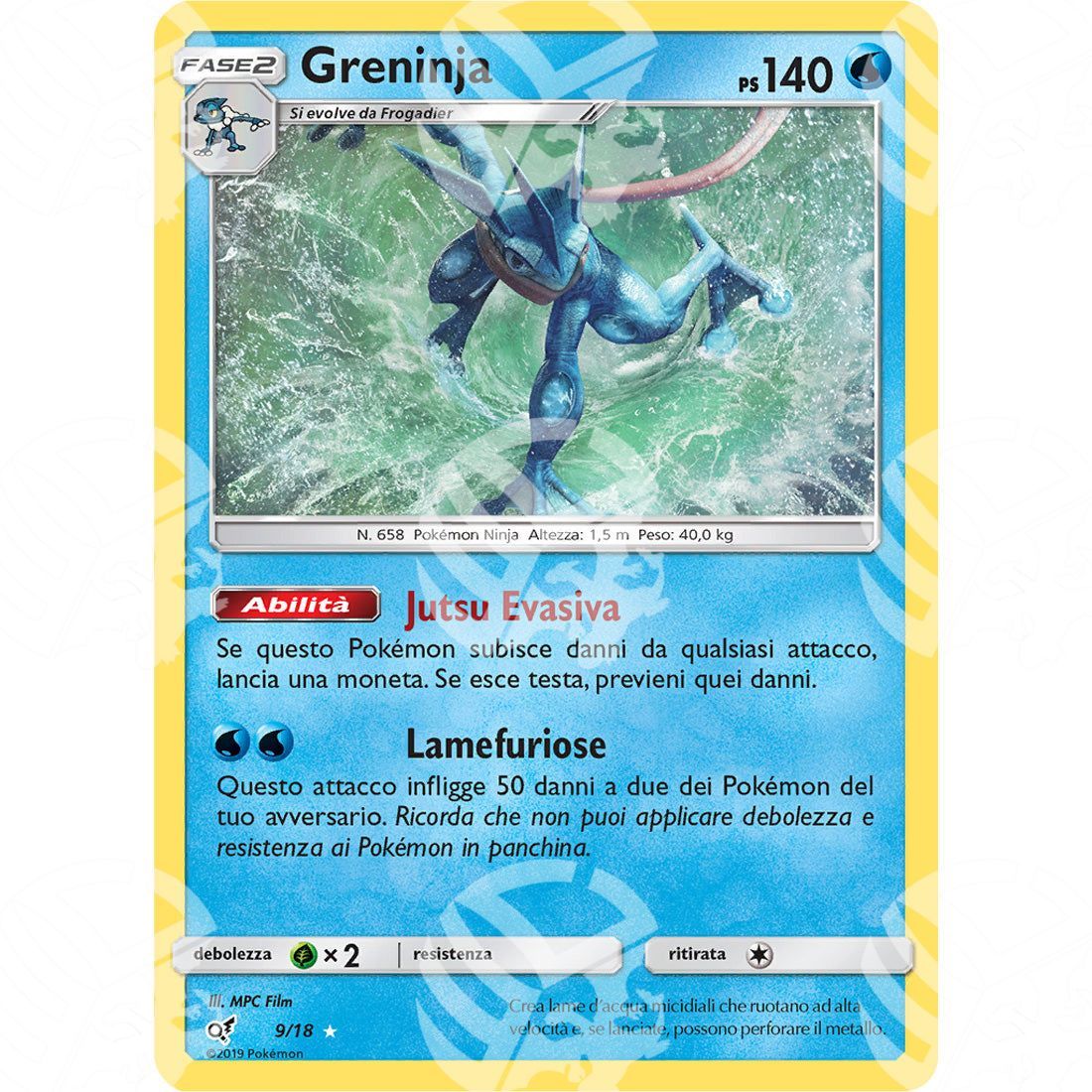 Detective Pikachu - Greninja - Holo Promo 9/18 - Warcard - Detective Pikachu - Greninja - Holo Promo 9/18 i prezzi più bassi sul mercato, solo da www.warcardshop.com! Carte singole, box, buste e mazzi.