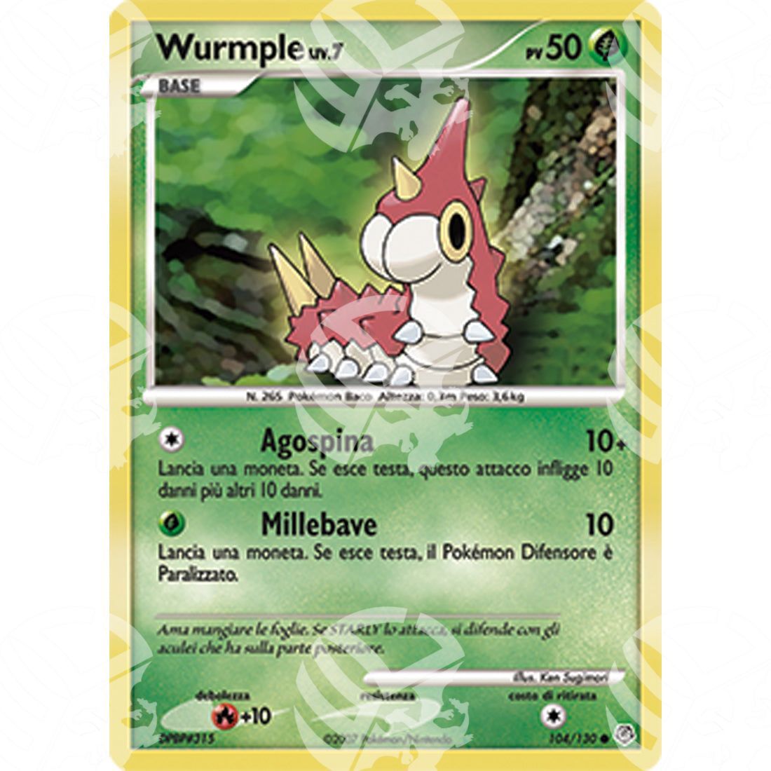 Diamante e Perla - Wurmple Lv.7 - 104/130 - Warcard - Diamante e Perla - Wurmple Lv.7 - 104/130 i prezzi più bassi sul mercato, solo da www.warcardshop.com! Carte singole, box, buste e mazzi.