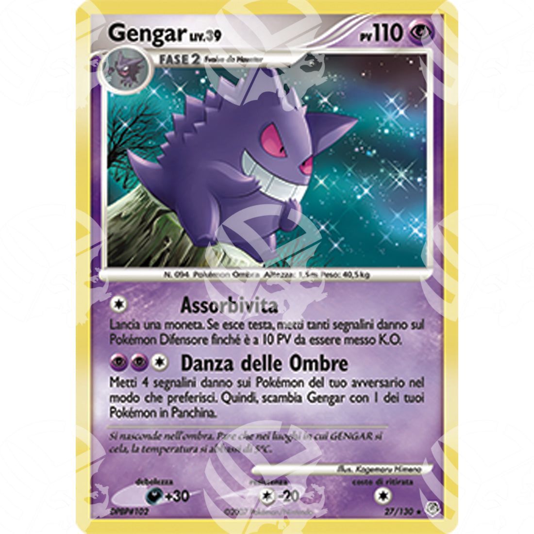 Diamante e Perla - Gengar Lv.39 - 27/130 - Warcard - Diamante e Perla - Gengar Lv.39 - 27/130 i prezzi più bassi sul mercato, solo da www.warcardshop.com! Carte singole, box, buste e mazzi.