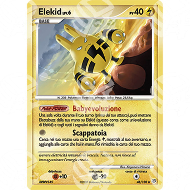 Diamante e Perla - Elekid Lv.6 - 48/130 - Warcard - Diamante e Perla - Elekid Lv.6 - 48/130 i prezzi più bassi sul mercato, solo da www.warcardshop.com! Carte singole, box, buste e mazzi.