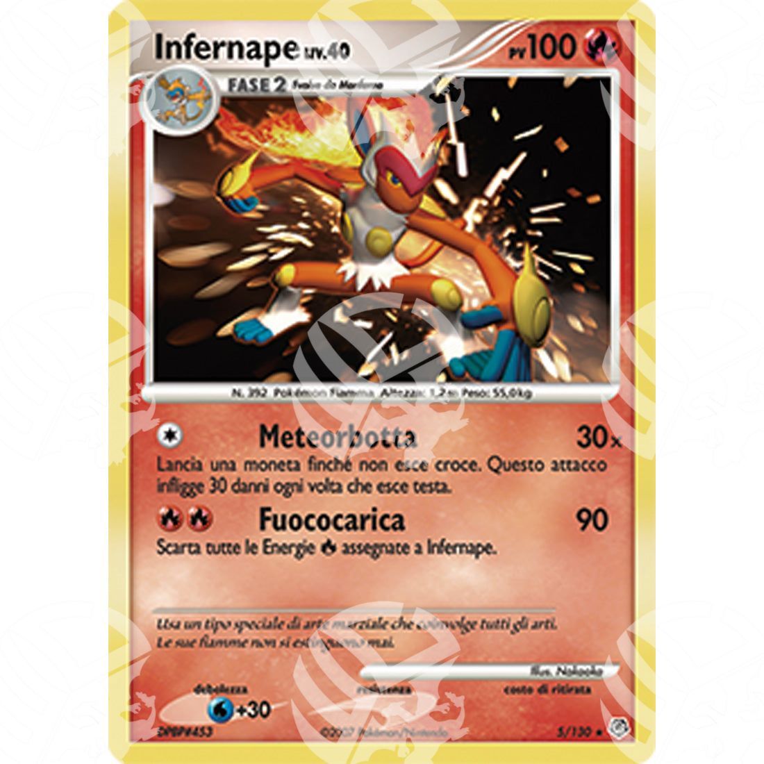 Diamante e Perla - Infernape Lv.40 - Holo Rare 5/130 - Warcard - Diamante e Perla - Infernape Lv.40 - Holo Rare 5/130 i prezzi più bassi sul mercato, solo da www.warcardshop.com! Carte singole, box, buste e mazzi.