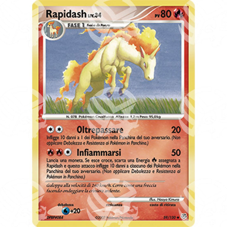 Diamante e Perla - Rapidash Lv.34 - 59/130 - Warcard - Diamante e Perla - Rapidash Lv.34 - 59/130 i prezzi più bassi sul mercato, solo da www.warcardshop.com! Carte singole, box, buste e mazzi.