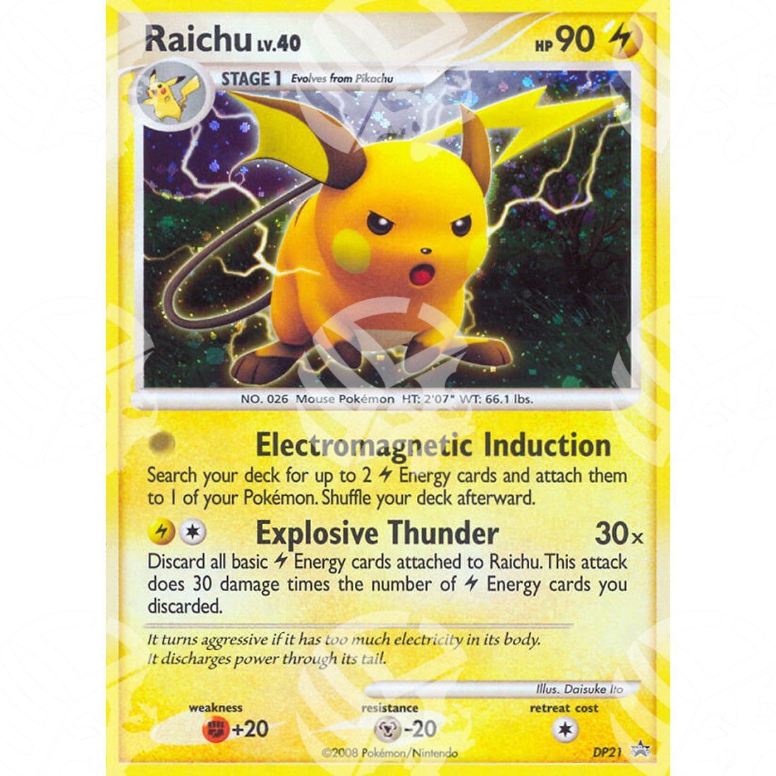 Black Star Promos - DP - Raichu - Holo Promo DP21 - Warcard - Black Star Promos - DP - Raichu - Holo Promo DP21 i prezzi più bassi sul mercato, solo da www.warcardshop.com! Carte singole, box, buste e mazzi.