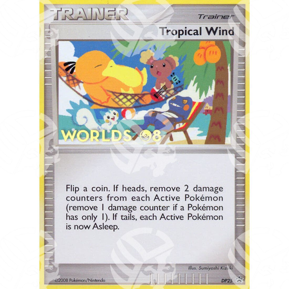 Black Star Promos - DP - Tropical Wind [Staff] - Non Holo Promo DP25 - Warcard - Black Star Promos - DP - Tropical Wind [Staff] - Non Holo Promo DP25 i prezzi più bassi sul mercato, solo da www.warcardshop.com! Carte singole, box, buste e mazzi.