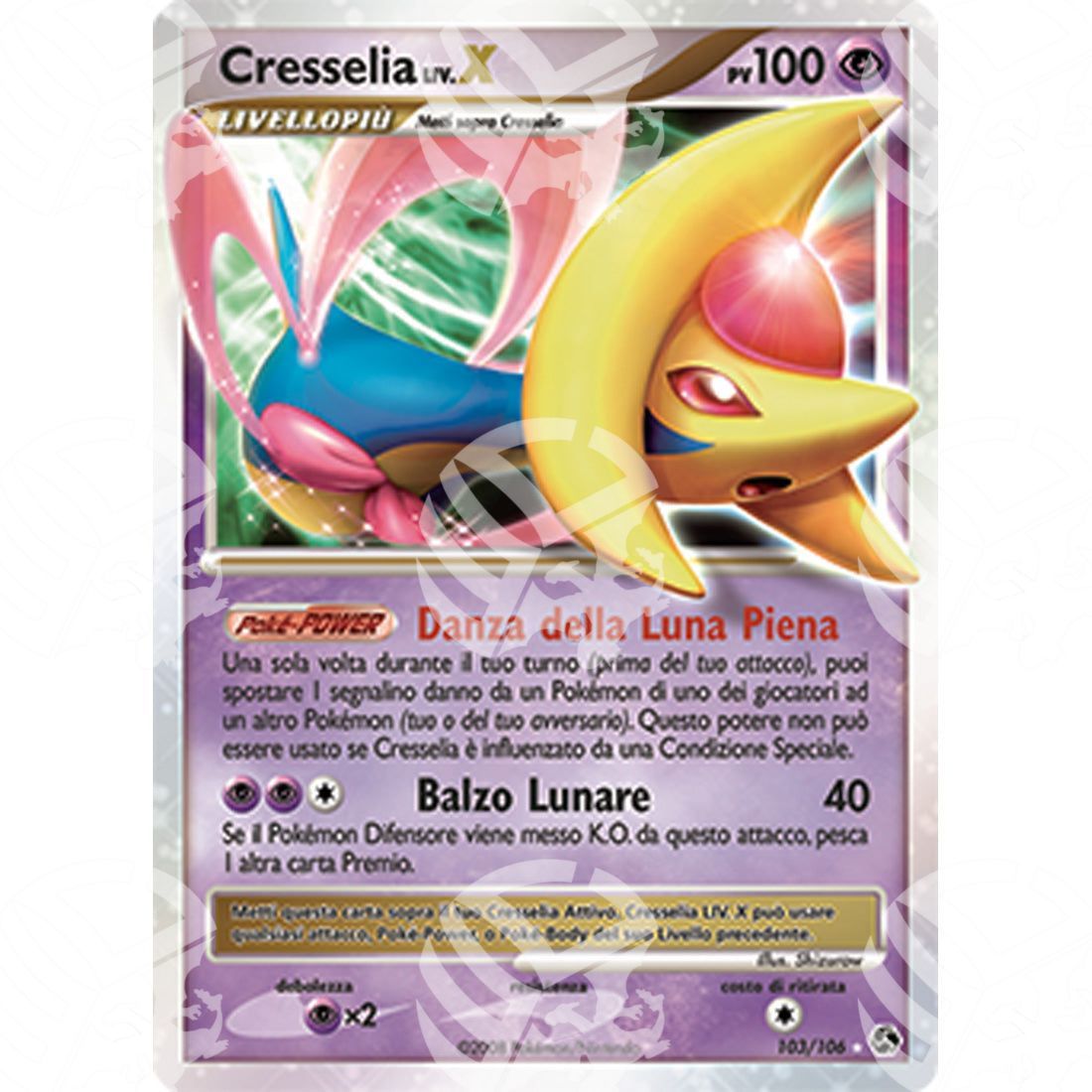 Incontri Leggendari - Cresselia LV.X - Holo Rare 103/106 - Warcard - Incontri Leggendari - Cresselia LV.X - Holo Rare 103/106 i prezzi più bassi sul mercato, solo da www.warcardshop.com! Carte singole, box, buste e mazzi.