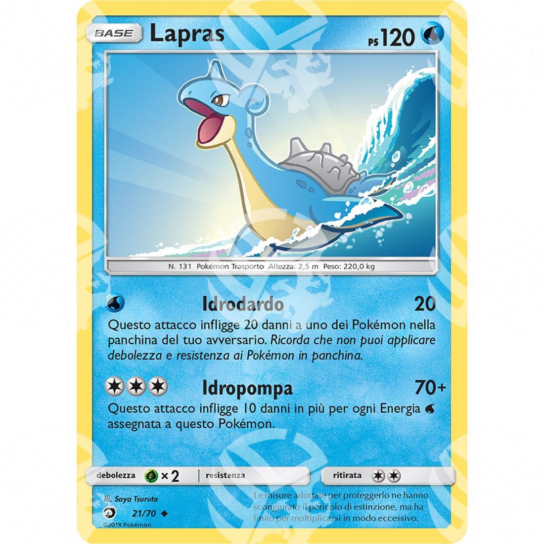 Trionfo dei Draghi - Lapras - 21/70 - Warcard - Trionfo dei Draghi - Lapras - 21/70 i prezzi più bassi sul mercato, solo da www.warcardshop.com! Carte singole, box, buste e mazzi.